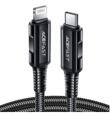 Кабель ACEFAST C4-01 Type-C to iP 3A, 30W, 1.8m, nylon, zinc connectors, Black