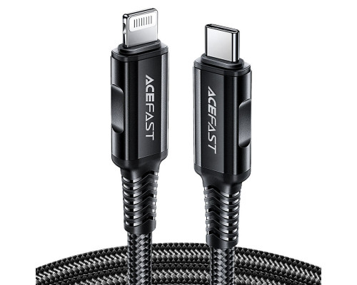 Кабель ACEFAST C4-01 Type-C to iP 3A, 30W, 1.8m, nylon, zinc connectors, Black