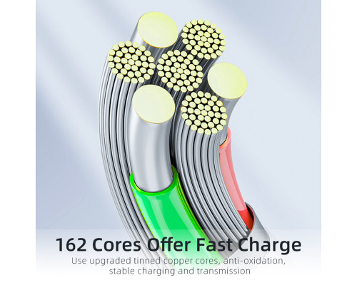 Кабель Essager Universal 540 Ratate 3A Magnetic USB Charging Cable Lightning 1m grey (EXCCXL-WX0G)