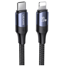 Кабель Usams US-SJ521 U71 Type-C to Lightning 20W PD Fast Charging & Data Cable 1.2m Black