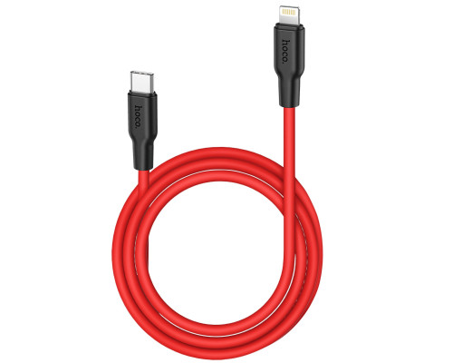 Кабель HOCO X21 Plus Type-C to iP 3A, 20W, 1m, black and red