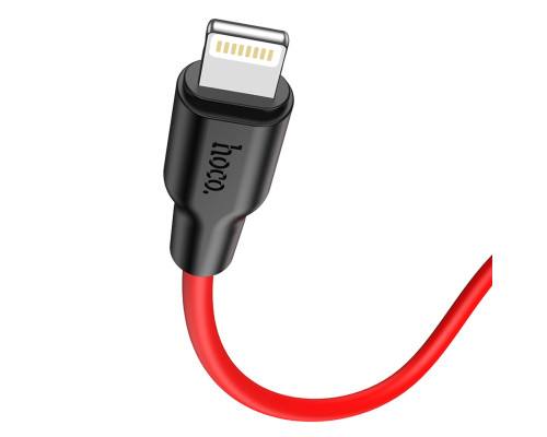 Кабель HOCO X21 Plus Type-C to iP 3A, 20W, 1m, black and red