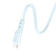 Кабель HOCO X97 Crystal color PD silicone charging data cable iP light blue