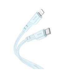 Кабель HOCO X97 Crystal color PD silicone charging data cable iP light blue