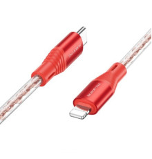Кабель BOROFONE BX96 Ice crystal PD silicone charging data cable iP Red