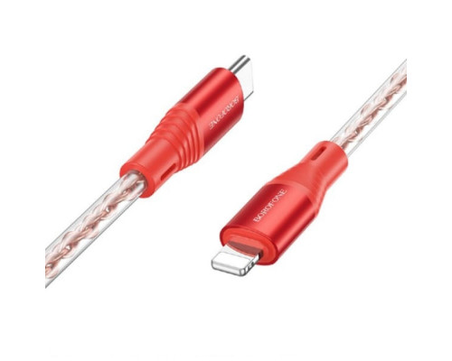 Кабель BOROFONE BX96 Ice crystal PD silicone charging data cable iP Red