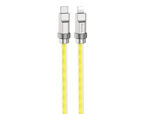 Кабель HOCO U113 Solid PD silicone charging data cable iP Gold