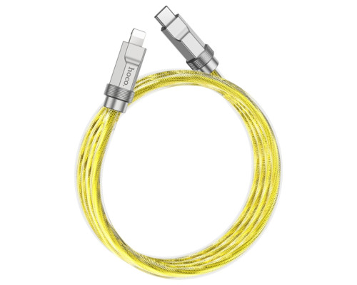 Кабель HOCO U113 Solid PD silicone charging data cable iP Gold