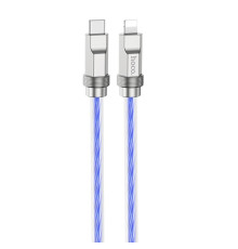 Кабель HOCO U113 Solid PD silicone charging data cable iP Blue