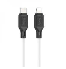Кабель HOCO X90 Cool silicone PD charging data cable for iP White