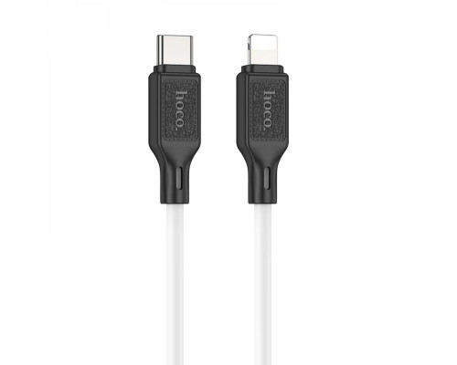 Кабель HOCO X90 Cool silicone PD charging data cable for iP White