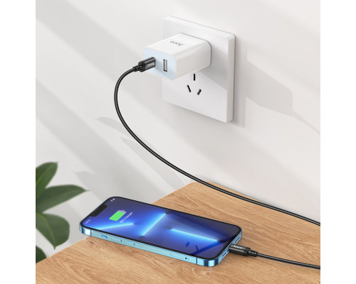 Кабель HOCO X89 Wind PD charging data cable iP(packaged) Black