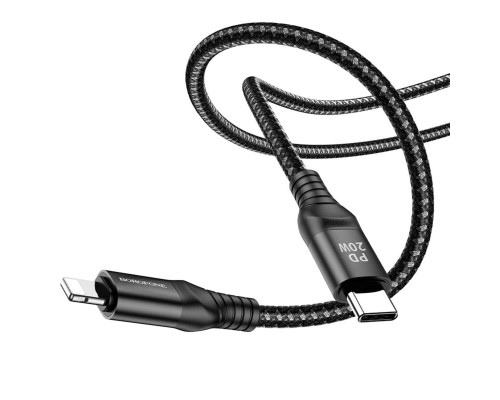 Кабель BOROFONE BX56 Delightful PD charging data cable for iP Black
