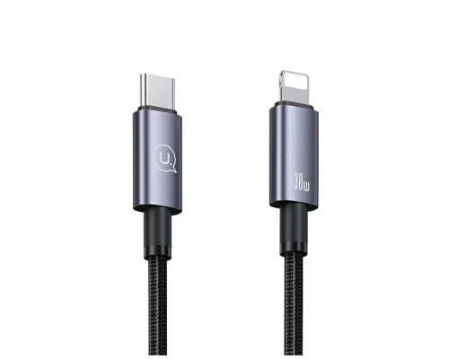 Кабель Usams US-SJ679 Type-C To Lightning 30W Aluminum Alloy Fast Charging & Data Cable -Sufeng Series tarnish 0.25m