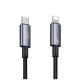 Кабель Usams US-SJ679 Type-C To Lightning 30W Aluminum Alloy Fast Charging & Data Cable -Sufeng Series tarnish 0.25m