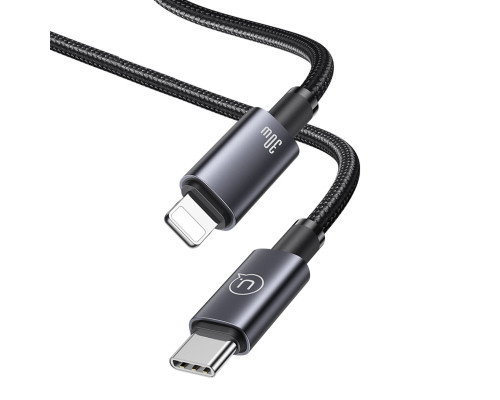 Кабель Usams US-SJ679 Type-C To Lightning 30W Aluminum Alloy Fast Charging & Data Cable -Sufeng Series tarnish 0.25m