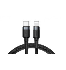 Кабель Baseus Cafule Cable Type-C to iP PD 18W 1m Gray+Black
