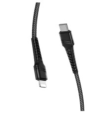 Кабель BOROFONE BU21 Dragon PD USB-C to Lightning 1.2m Black