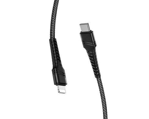 Кабель BOROFONE BU21 Dragon PD USB-C to Lightning 1.2m Black
