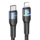 Кабель Usams US-SJ538 U76 Type-C to Lightning PD 20W Fast Charging & Data Cable 1.2m Black