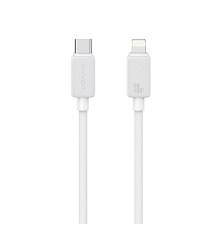 Кабель Usams US-SJ692 30W Striped Data Cable Type-C To Lightning-KY Series 1m white