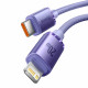 Кабель Baseus Crystal Shine Series Fast Charging Data Cable Type-C to iP 20W 1.2m Purple