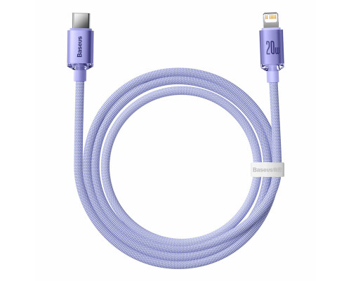 Кабель Baseus Crystal Shine Series Fast Charging Data Cable Type-C to iP 20W 1.2m Purple