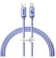 Кабель Baseus Crystal Shine Series Fast Charging Data Cable Type-C to iP 20W 1.2m Purple