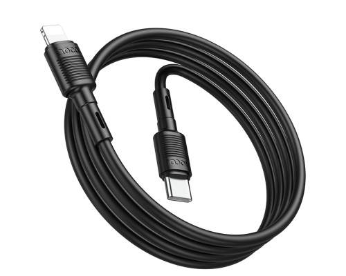 Кабель HOCO X83 Type-C to iP 20W, 1m, PVC, PVC connectors, Black