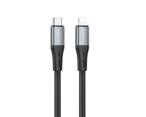 Кабель BOROFONE BX88 Solid PD silicone charging data cable for iP Black
