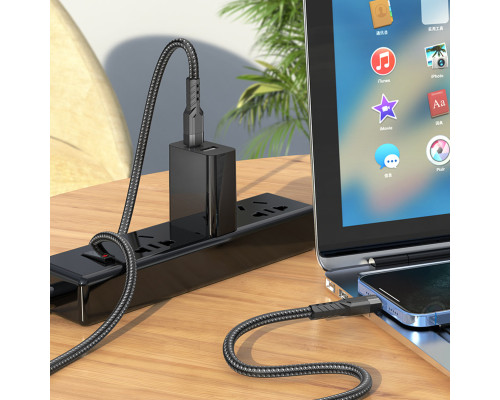 Кабель HOCO U110 iP PD charging data cable Black