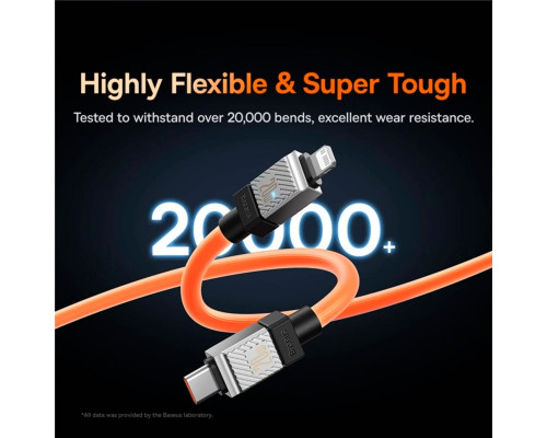 Кабель Baseus CoolPlay Series Fast Charging Cable Type-C to iP 20W 1m Orange