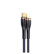 Кабель Usams US-SJ496 Type-C To IP 20W PD Fast Charging & Data Cable Raydan Series 1.2m Black