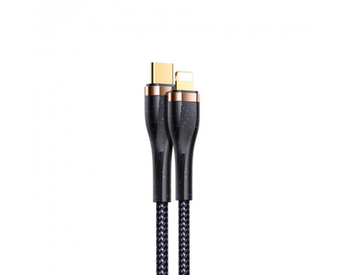 Кабель Usams US-SJ496 Type-C To IP 20W PD Fast Charging & Data Cable Raydan Series 1.2m Black