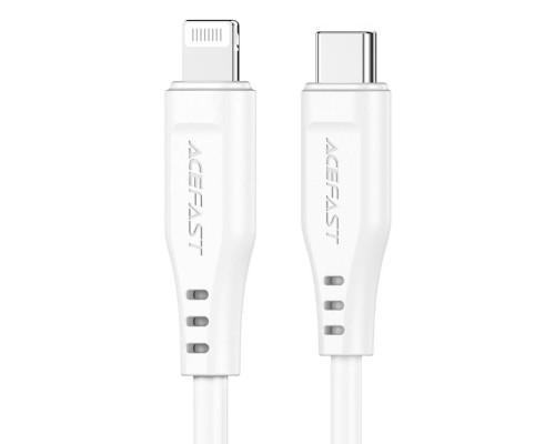 Кабель ACEFAST C3-01 Type-C to iP 3A, 30W, TPE, TPE connectors, White