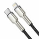 Кабель Baseus Cafule Series Metal Data Cable Type-C to iP PD 20W 2m Black