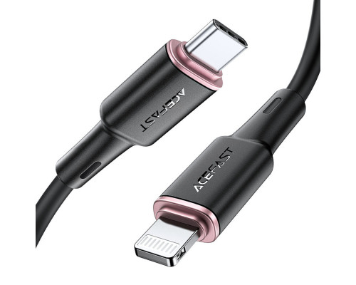 Кабель ACEFAST C2-01 Type-C to iP 3A, 20W, 1.2m silicone, zinc connectors, Black