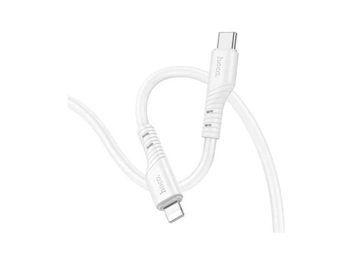 Кабель HOCO X97 Crystal color PD silicone charging data cable iP White