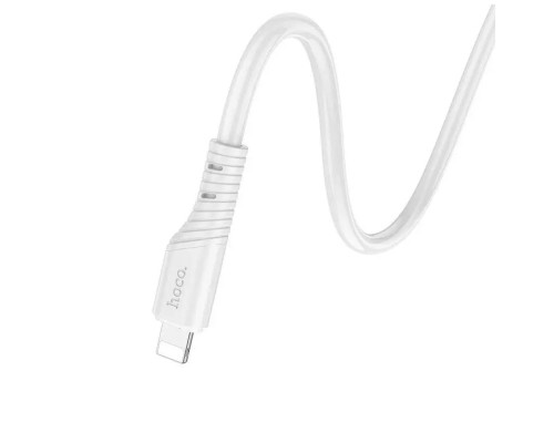 Кабель HOCO X97 Crystal color PD silicone charging data cable iP White