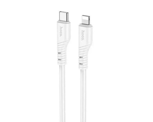 Кабель HOCO X97 Crystal color PD silicone charging data cable iP White