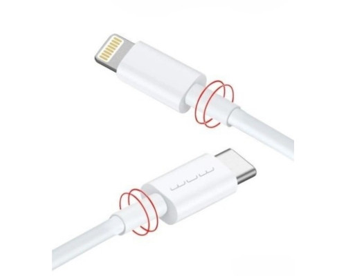 Кабель WUW-X181 Type-C to Lightning PD 20W white