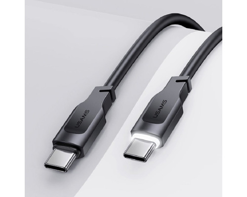 Кабель Usams US-SJ567 Type-C To Type-C PD 100W Data Cable Lithe Series 1.2m Black