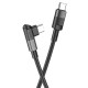 Кабель HOCO U108 Type-C to Type-C 5A, 100W, 1.2m, nylon, aluminum connectors, Black