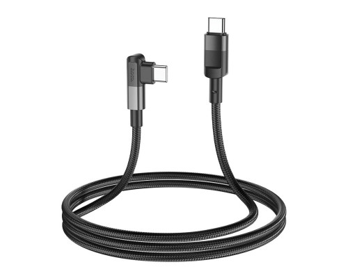 Кабель HOCO U108 Type-C to Type-C 5A, 100W, 1.2m, nylon, aluminum connectors, Black