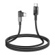 Кабель HOCO U108 Type-C to Type-C 5A, 100W, 1.2m, nylon, aluminum connectors, Black