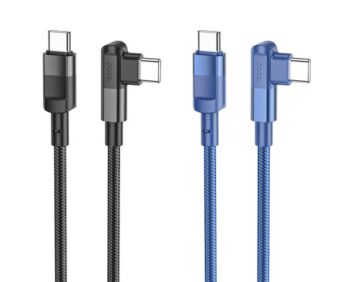 Кабель HOCO U108 Type-C to Type-C 5A, 100W, 1.2m, nylon, aluminum connectors, Black