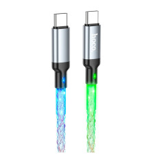 Кабель HOCO U112 Shine 60W charging data cable for Type-C to Type-C Gray