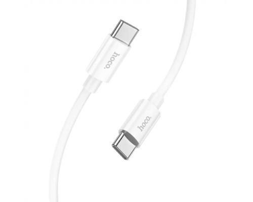 Кабель HOCO X87 Magic silicone 60W PD charging data cable for Type-C to Type-C White