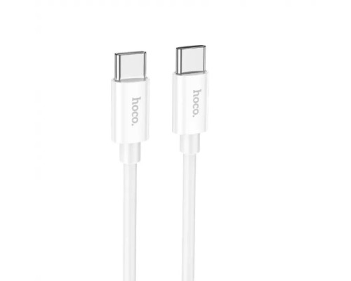 Кабель HOCO X87 Magic silicone 60W PD charging data cable for Type-C to Type-C White