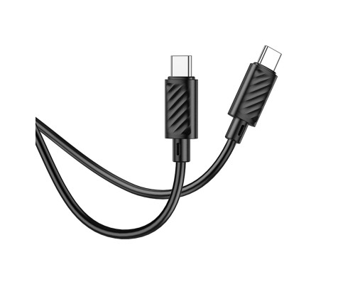 Кабель HOCO X88 Gratified 60W charging data cable for Type-C to Type-C(unpackaged) Black